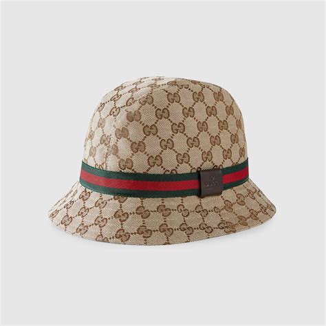 gucci canvas fedora